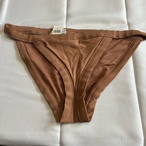 NWT Aerie High Waisted Bikini Bottoms Brown Tan Size Small